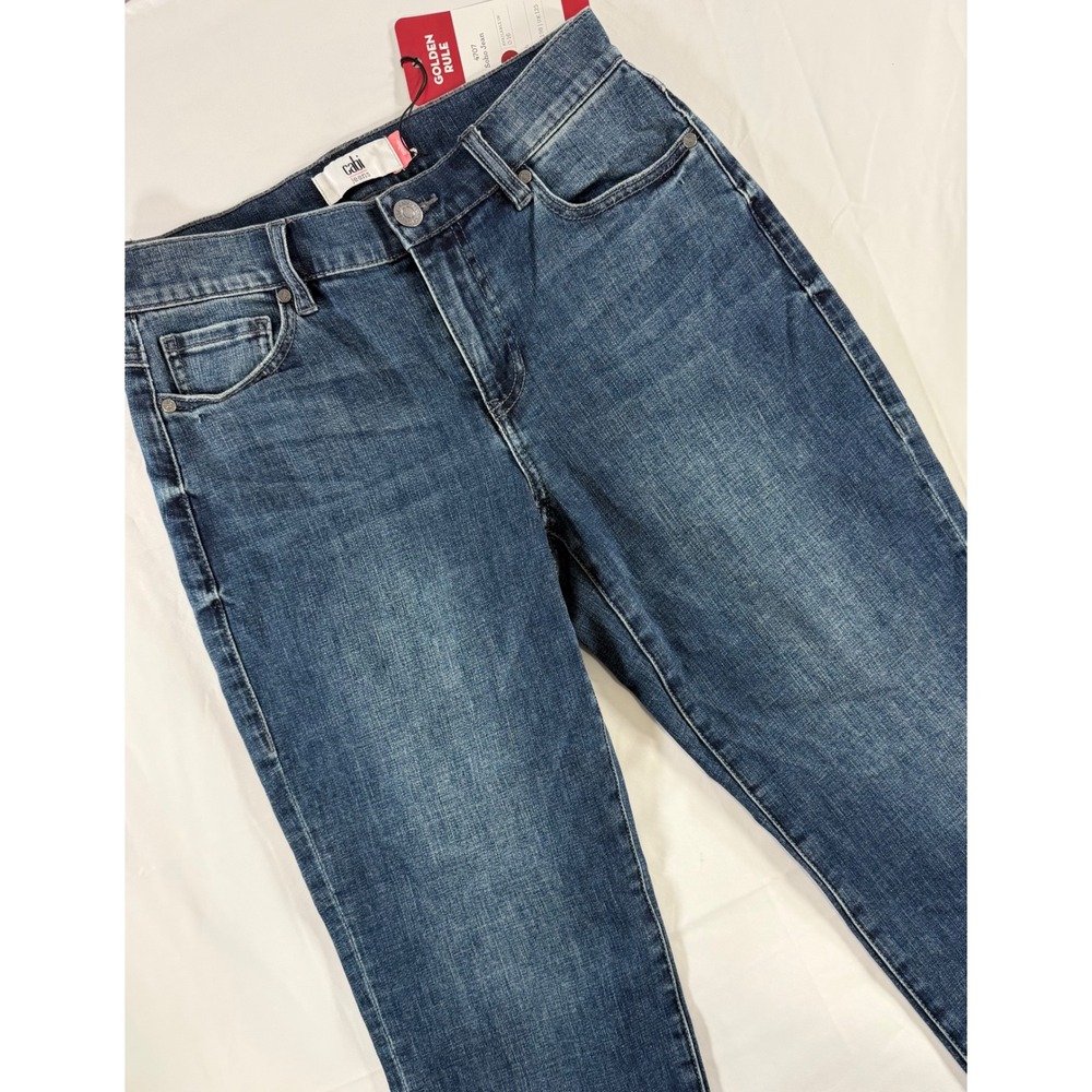 Cabi Soho Jean 4707 Vintage Wash Blue Straight Leg Back Seam Denim Pants Women 4